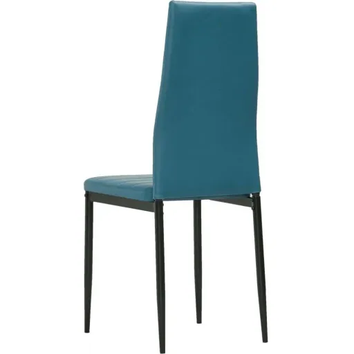 Esszimmerstühle 2-Sitzer Kunstleder ozeanblau