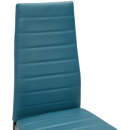 Esszimmerstühle 2-Sitzer Kunstleder ozeanblau