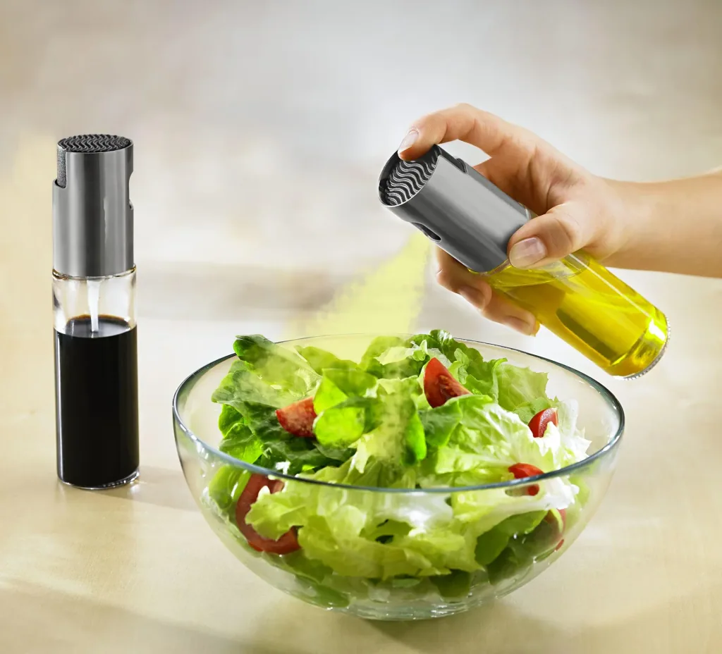 Essig- und Öl-Spender, Sprühflasche "Essig-Öl Clou", Stahl/Glas 1 Stück
