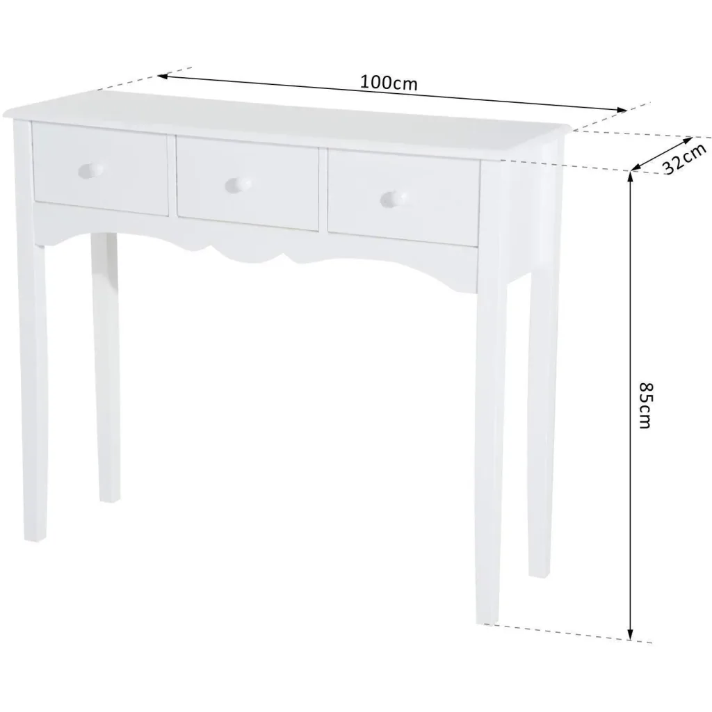 Konsolentisch MDF, weiß