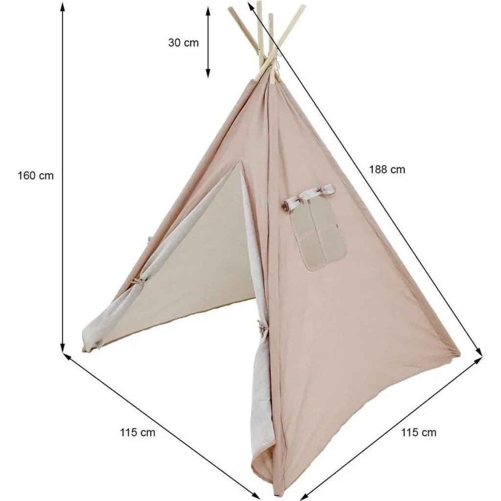 KidCollection Premium Tipi Zelt - 103x103x160cm - Rosa