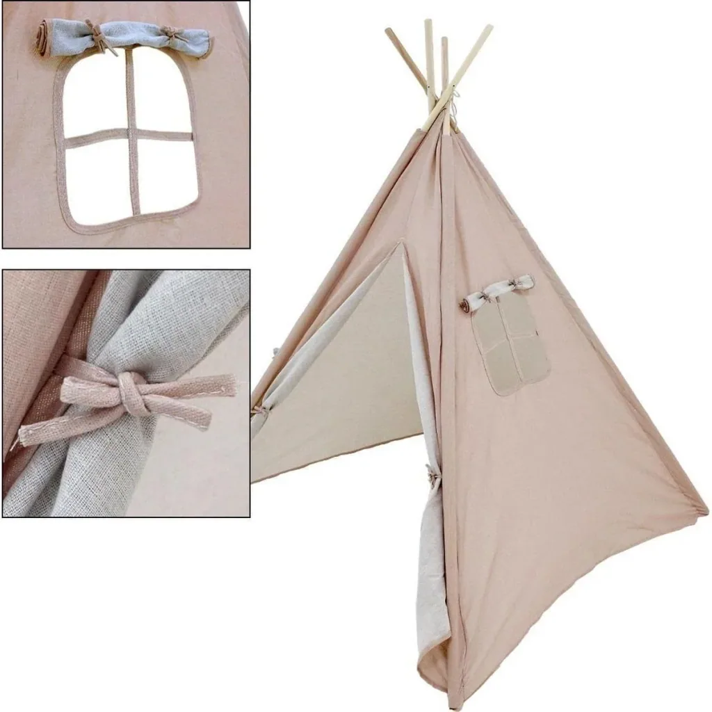 KidCollection Premium Tipi Zelt - 103x103x160cm - Rosa