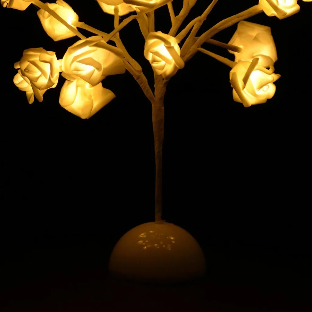 LED Blütenbaum Rosenblüten Lichterbaum Lichterzweig 40 cm