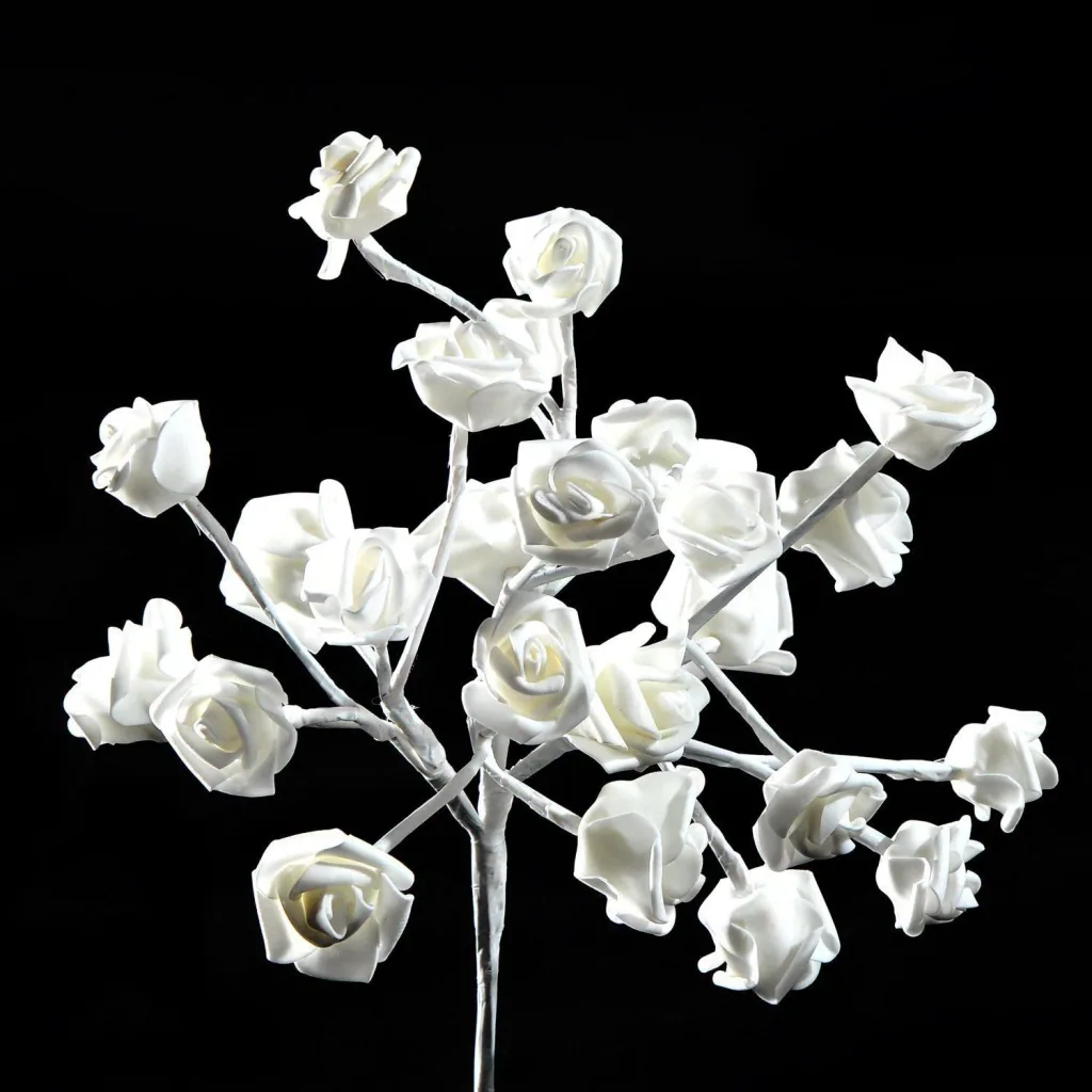LED Blütenbaum Rosenblüten Lichterbaum Lichterzweig 40 cm