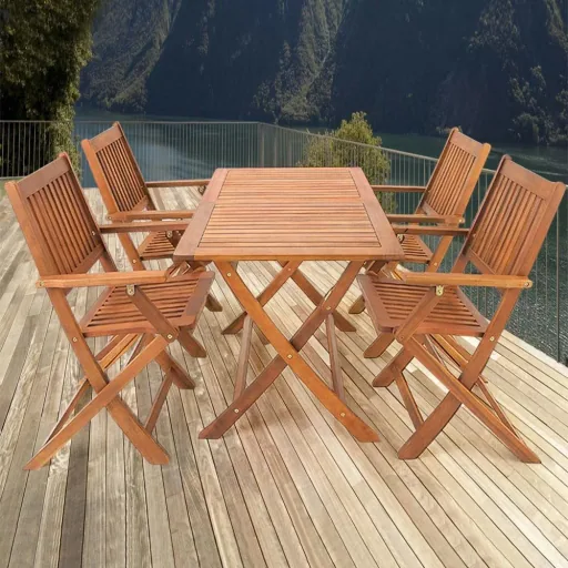 Luxus-Gartenset 'Sydney' 5-teilig - Akazienholz - FSC-zertifiziert