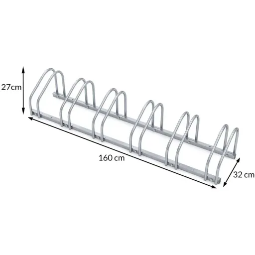 Metall-Fahrradständer für 6 Fahrräder - 160x32x27 cm