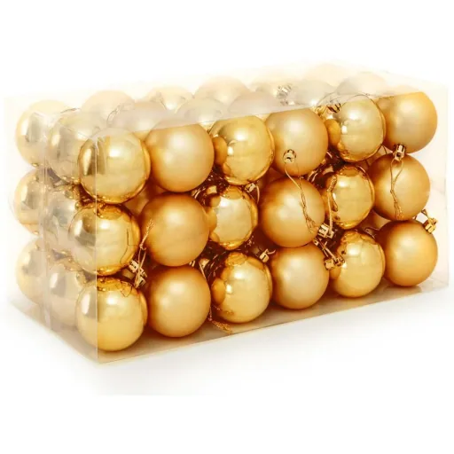 Weihnachtskugeln - Christbaumschmuck - gold 54 Stk.