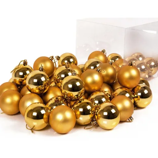 Weihnachtskugeln - Christbaumschmuck - gold 54 Stk.