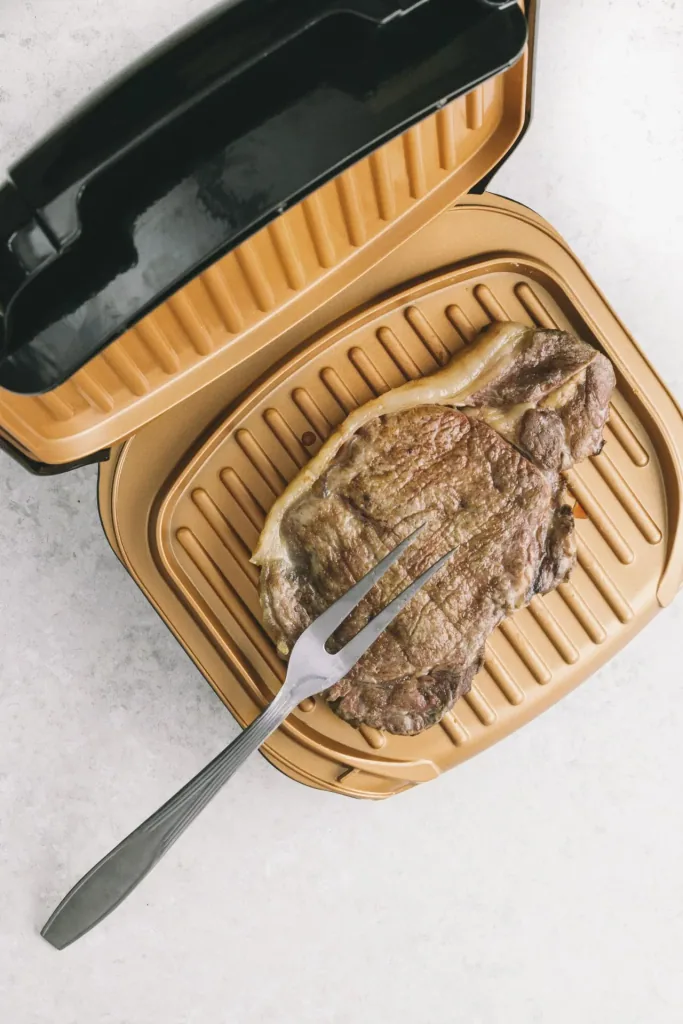 Kontaktgrill / Tischgrill „Low Fat Grill“ , Kupferfarben/ Schwarz, 900 Watt