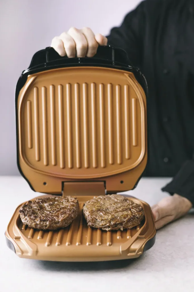 Kontaktgrill / Tischgrill „Low Fat Grill“ , Kupferfarben/ Schwarz, 900 Watt