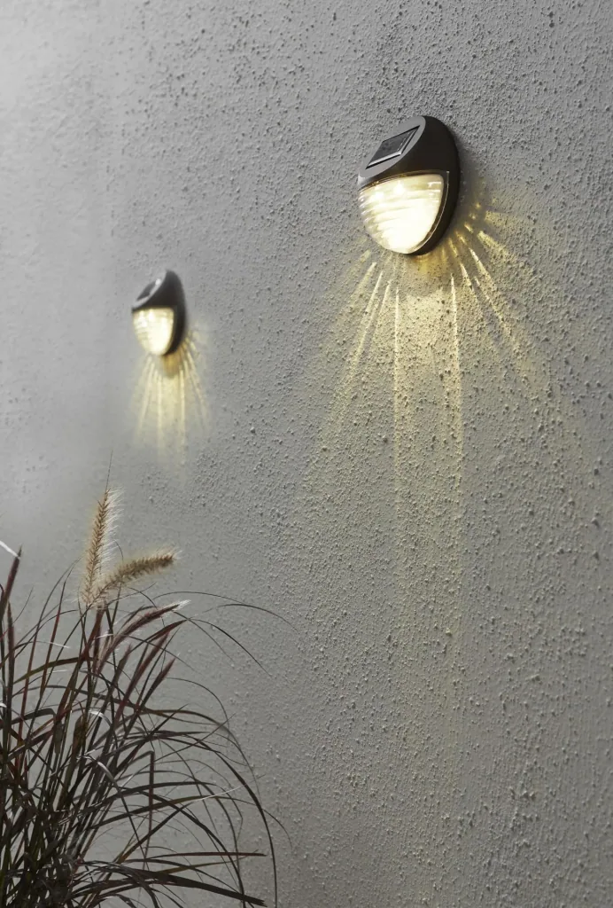LED Solar Wandleuchten "Fency" im 3er Set