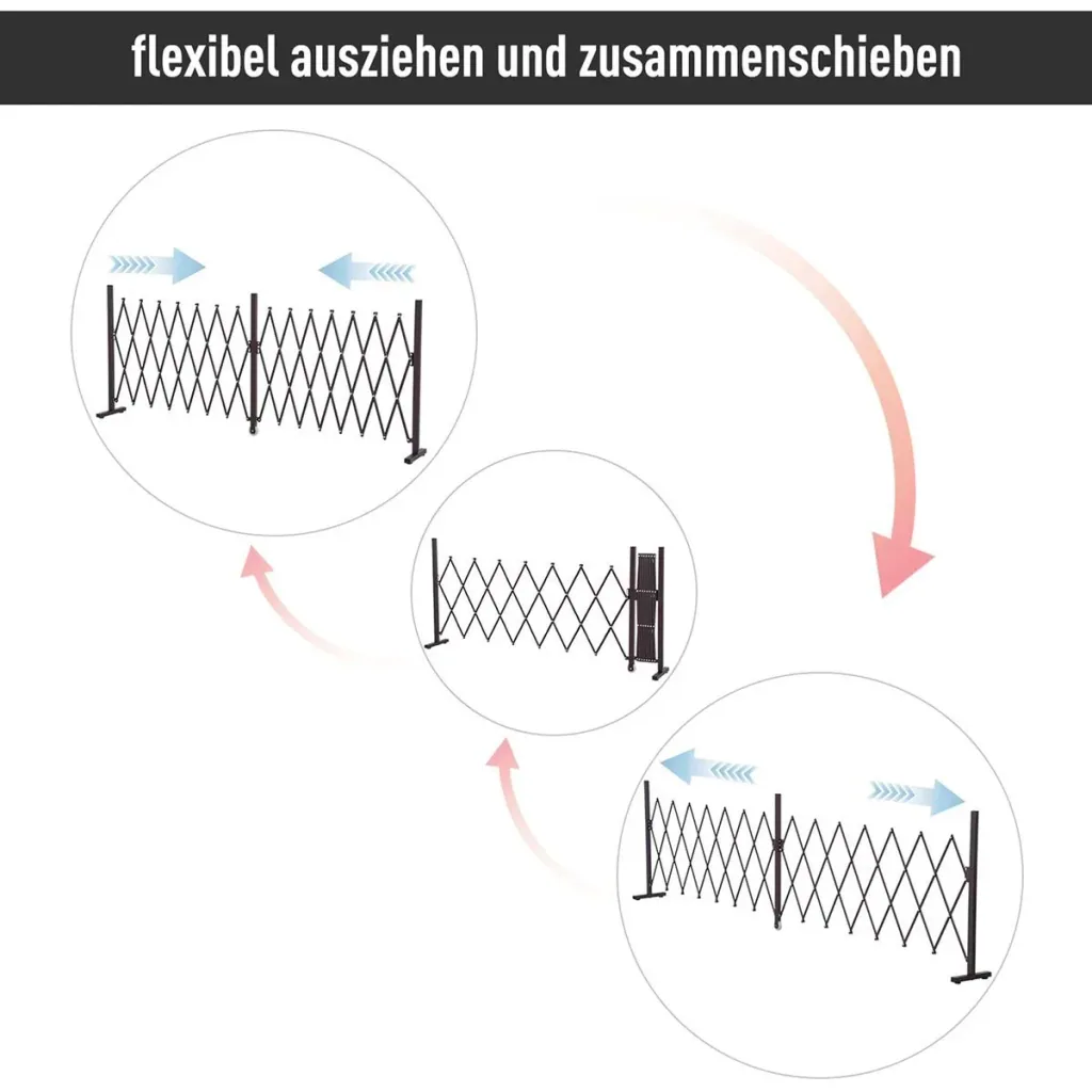 Absperrgitter ausziehbar dunkelbraun