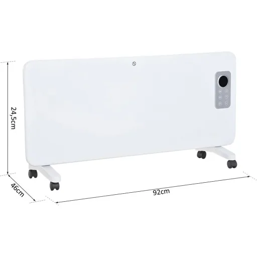 Heizgerät Elektroheizung Timer mit Fernbedienung 1000/2000W Weiß