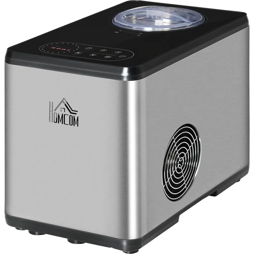 Eismaschine mit Kompressor - 1,5 L - LED-Anzeige - 38,4 x 24 x 32 cm