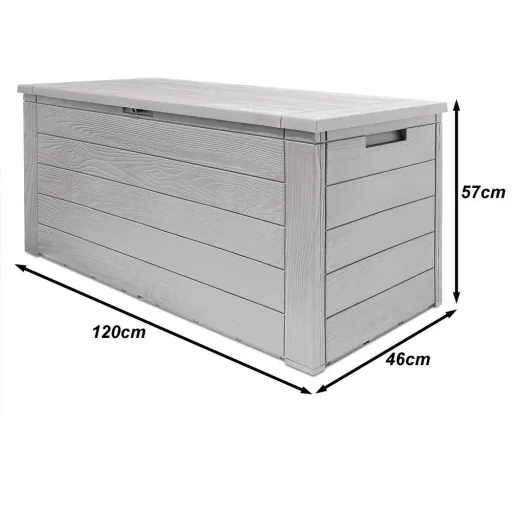 Aufbewahrungsbox / Gartenbox - Grau - 120x46x57cm
