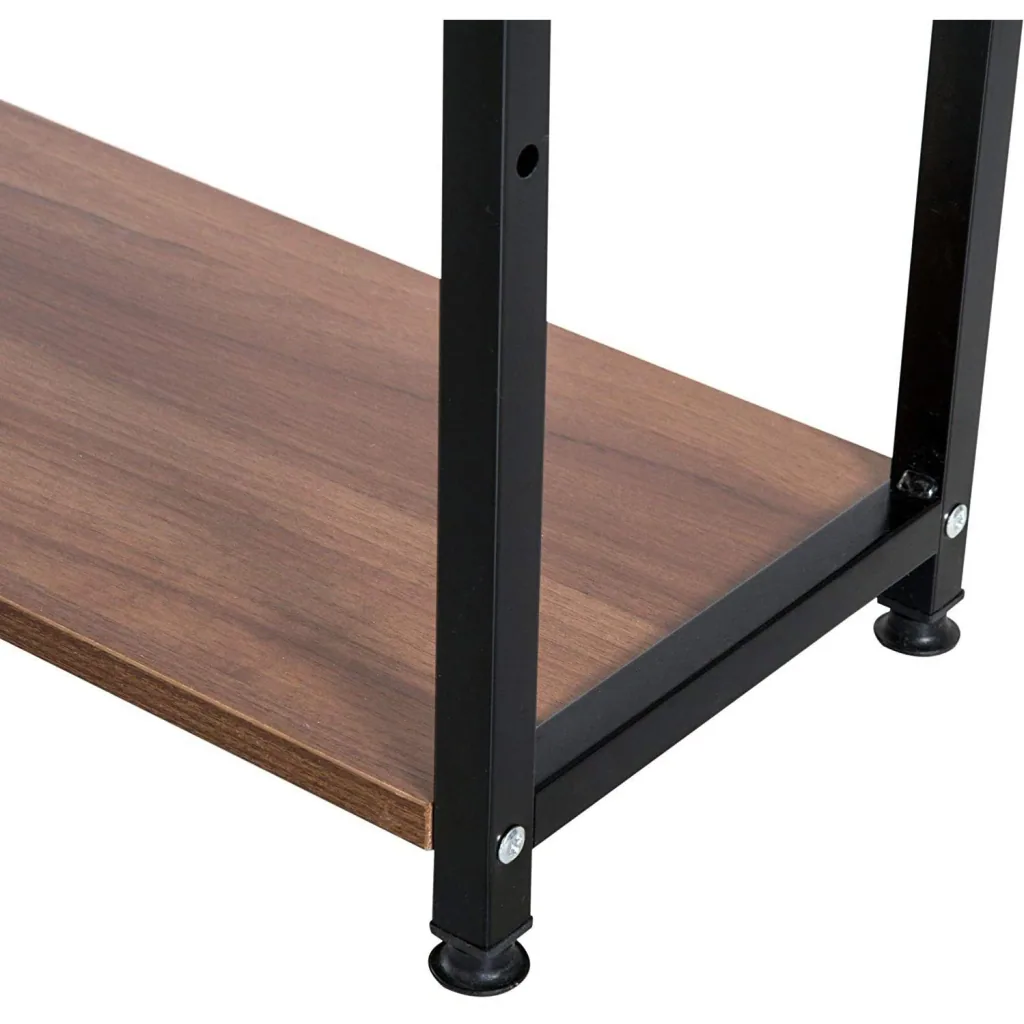 Schreibtisch Computertisch Bürotisch mit Regal Walnuss Schwarz