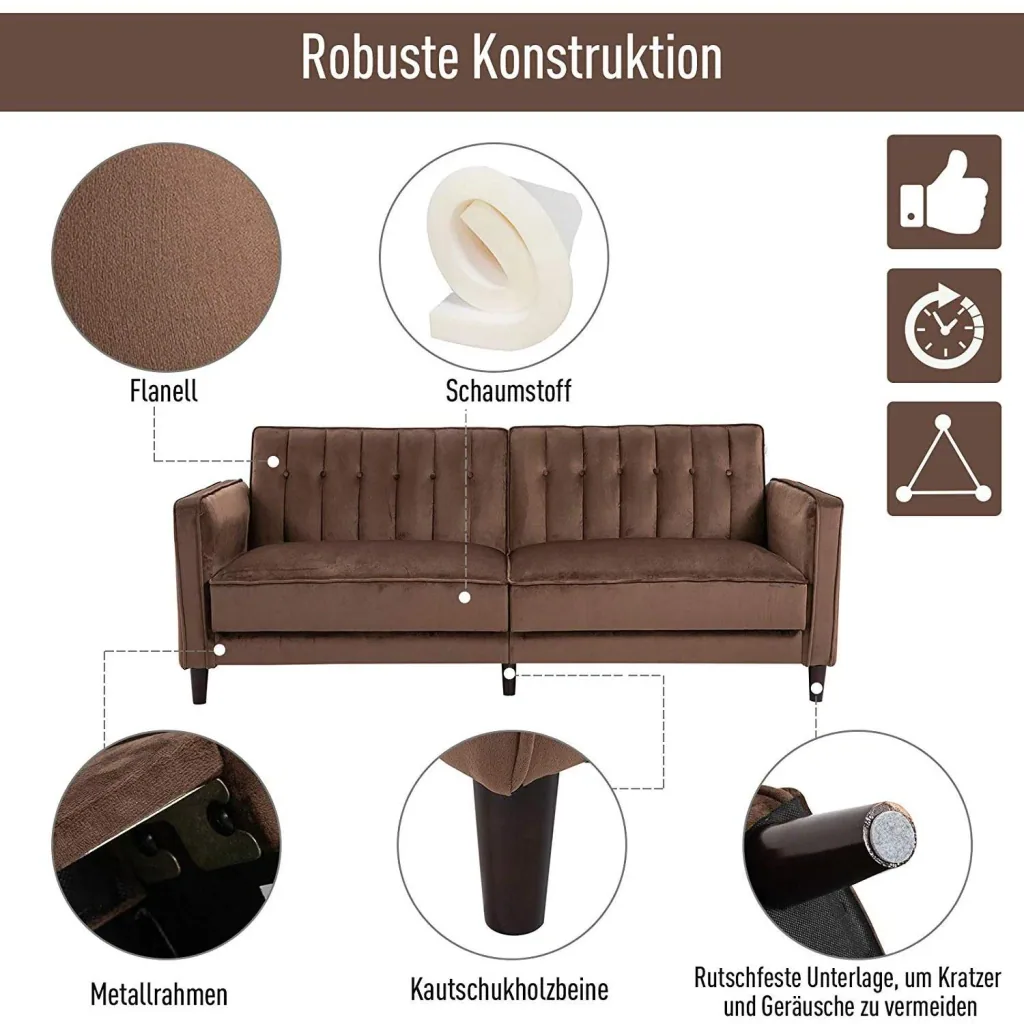 Polstersofa mit Schlaffunktion