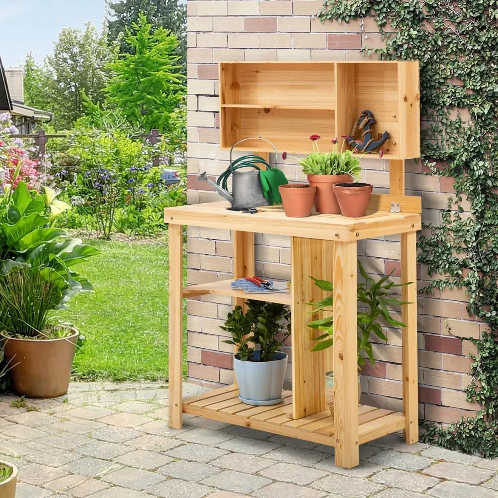 Gärtnertisch mit Ablage natur