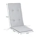 Set aus 6 Kissen hellgrau 120x45x5cm