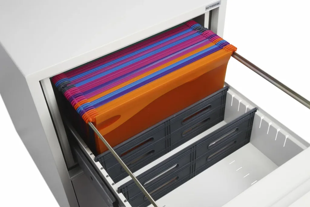 Aktenschrank World Class Vertical Fire File mit 4 Schubladen und elektronischem Schloss