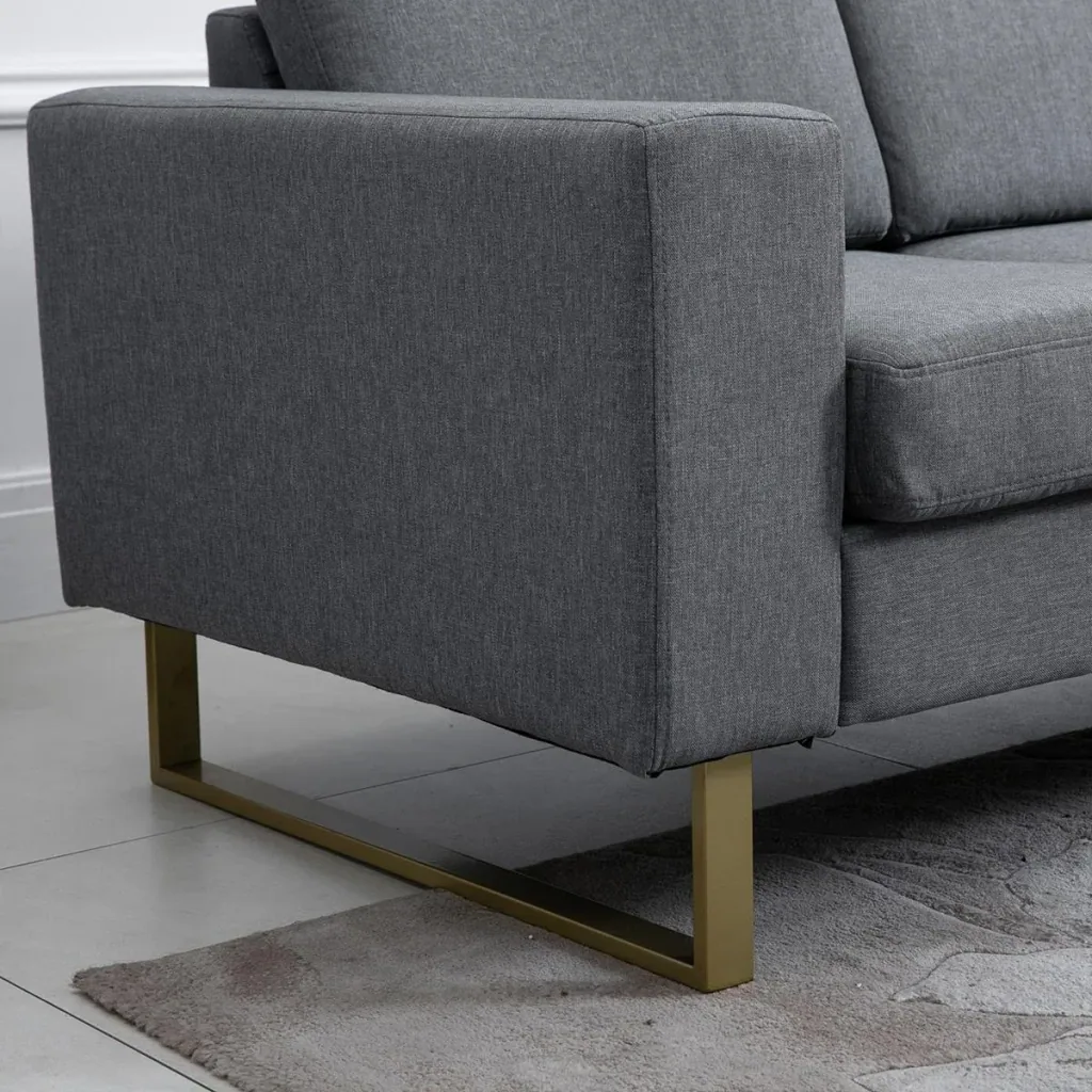 Polstersofa als 3-Sitzer dunkelgrau