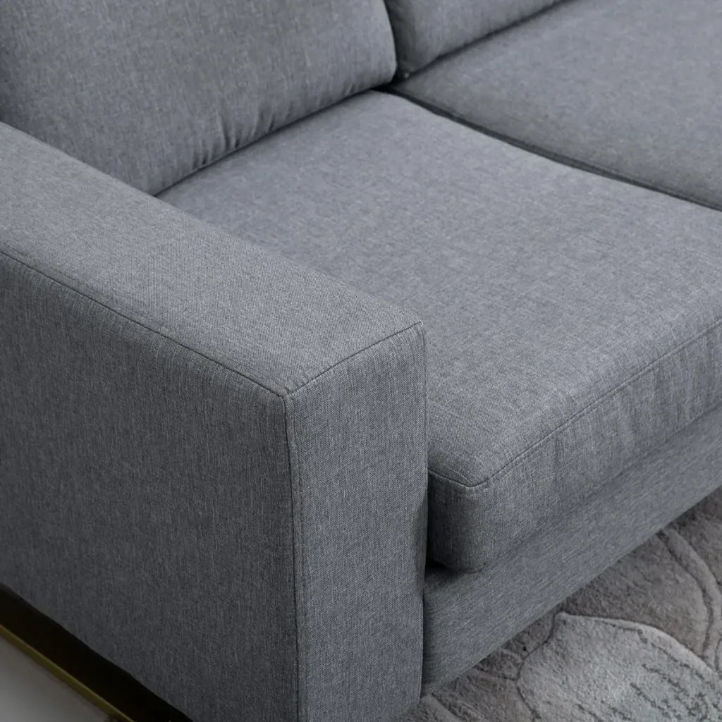 Polstersofa als 3-Sitzer dunkelgrau