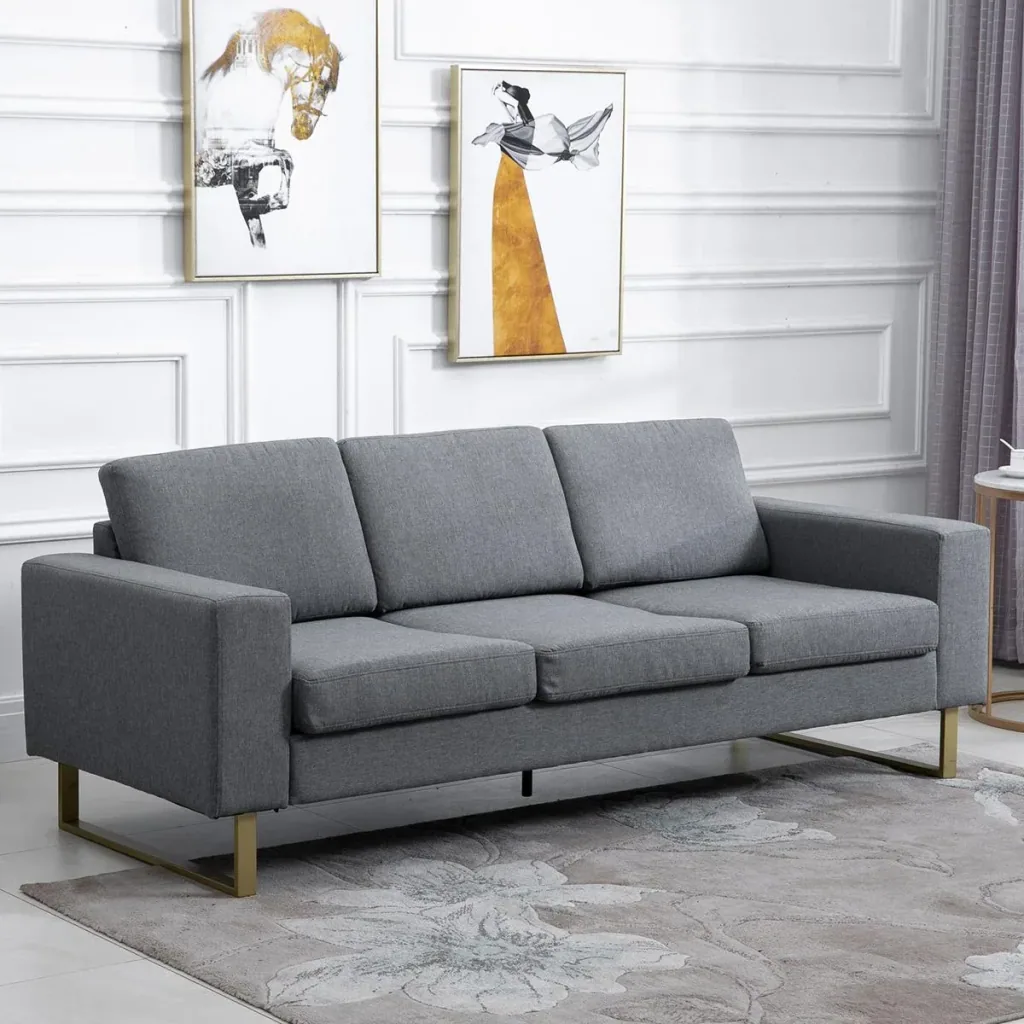Polstersofa als 3-Sitzer dunkelgrau