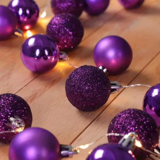 Weihnachtsbeleuchtung 40-LED - Lila - 2m