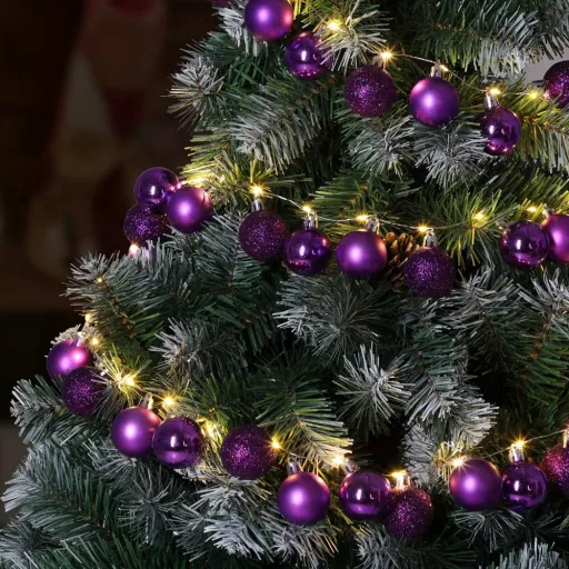 Weihnachtsbeleuchtung 40-LED - Lila - 2m