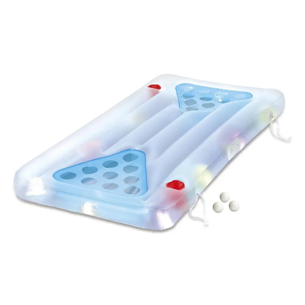 Summer Waves Bierpong Bierpong Spiel Set mit Bällen 160x84x19 cm Blau
