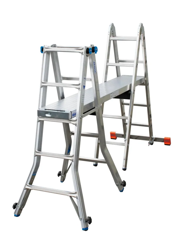 STABILO Sprossen-Gelenk-Teleskopleiter, 4 x 5 Sprossen