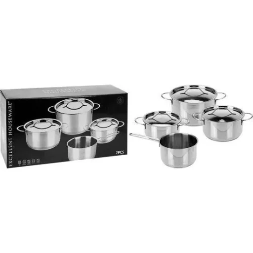 7-teiliges Kochgeschirr-Set - mit Glasdeckeln