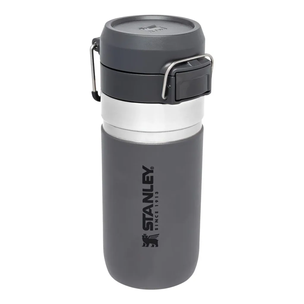 Quick Flip Water Bottle 0,47 l, Charcoal, Vakuumisolierung, Sicherheitsverschluss