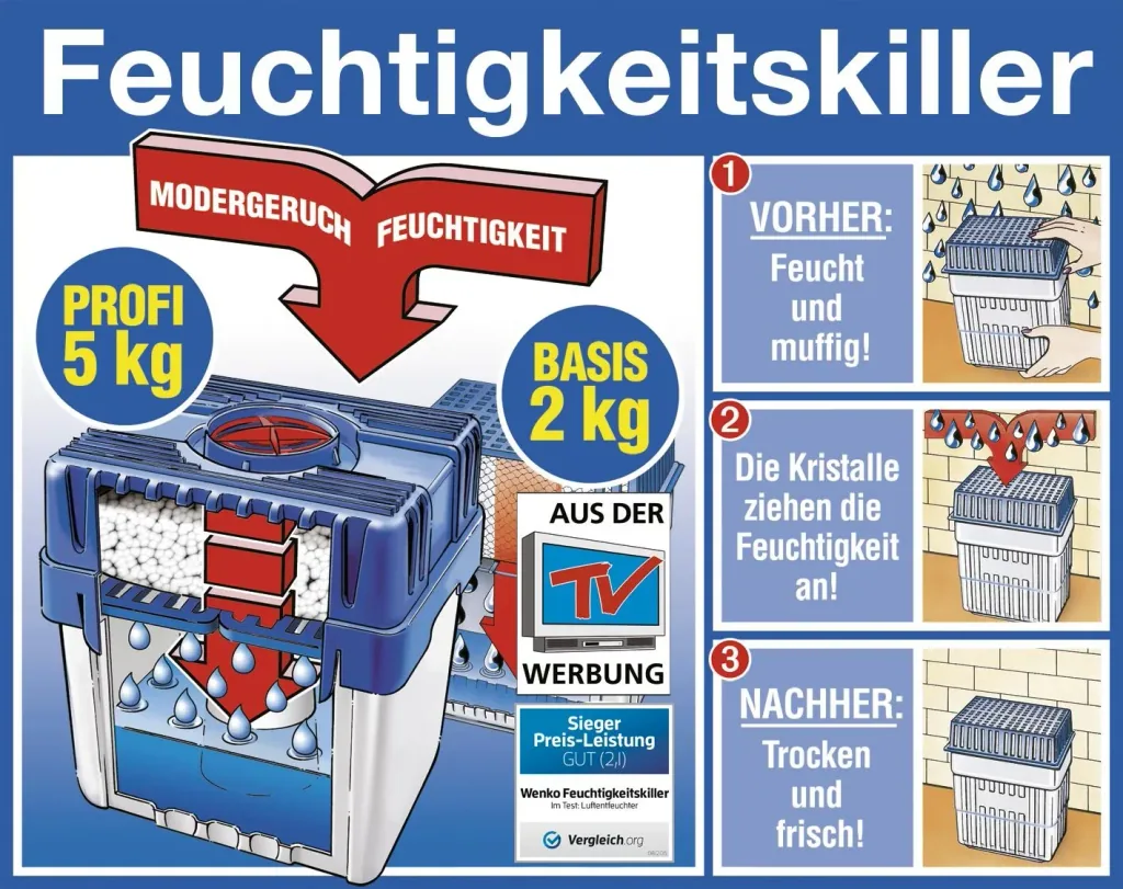 Raumentfeuchter Feuchtekiller mit 5 kg Inhalt