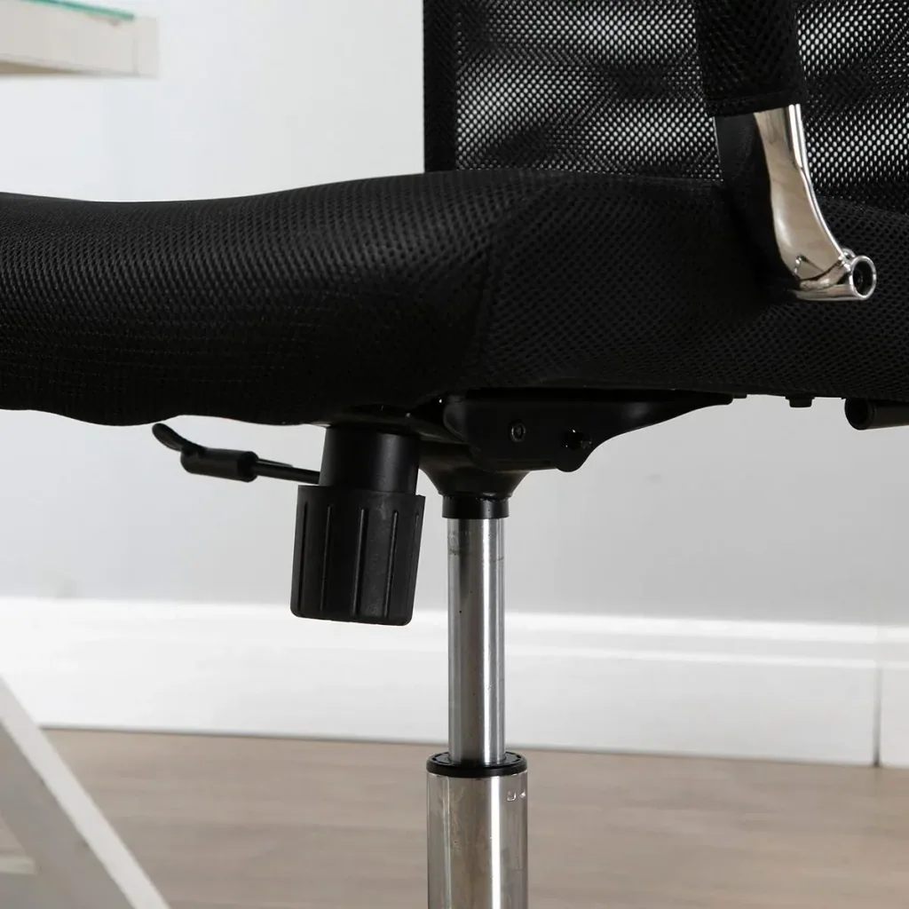 Bürostuhl mit Wippfunktion und Kopfstütze Schwarz