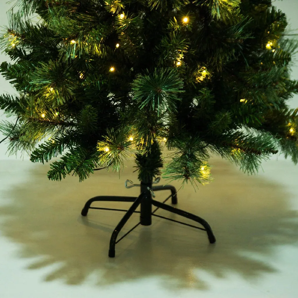 Weihnachtsbaum LED Tannenbaum mit Metallständer Grün 120cm