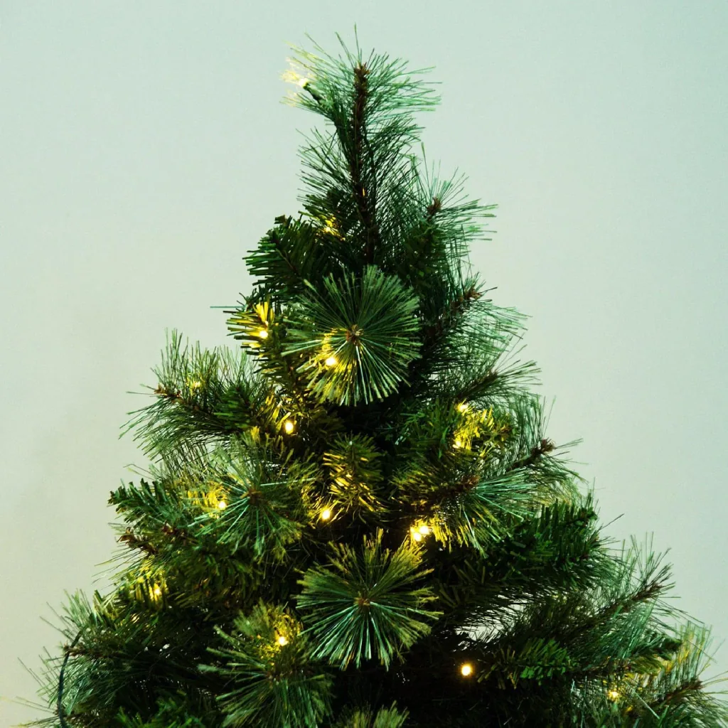 Weihnachtsbaum LED Tannenbaum mit Metallständer Grün 120cm
