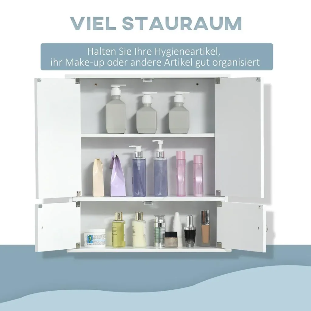 Spiegelschrank Glas MDF 55 cm x 17,5 cm x 60 cm