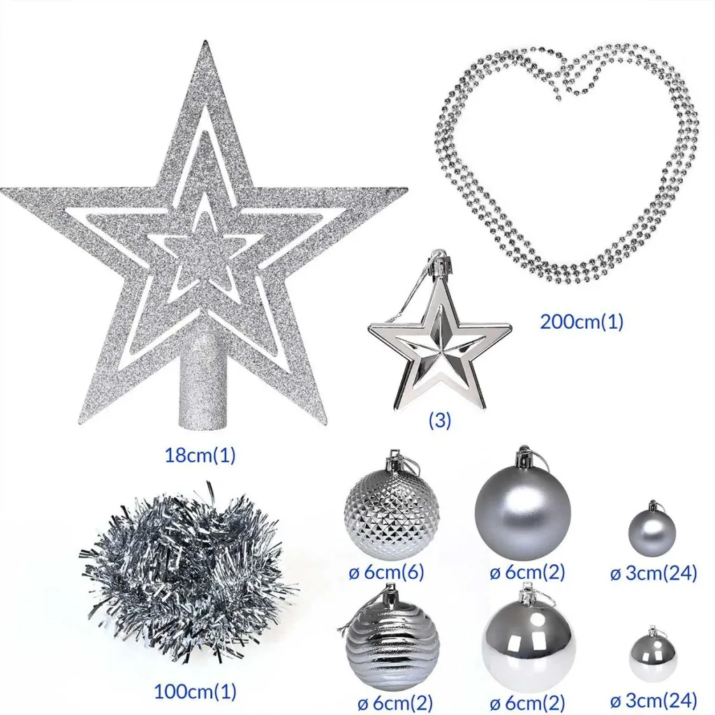 Christbaumschmuck - Christbaumschmuck - Silber - 66 St.