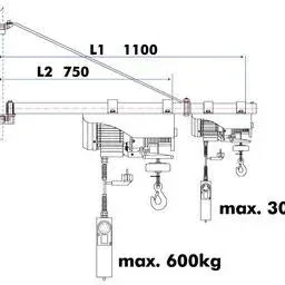ESZ500D Elektrische Winde mit Schwenkarm