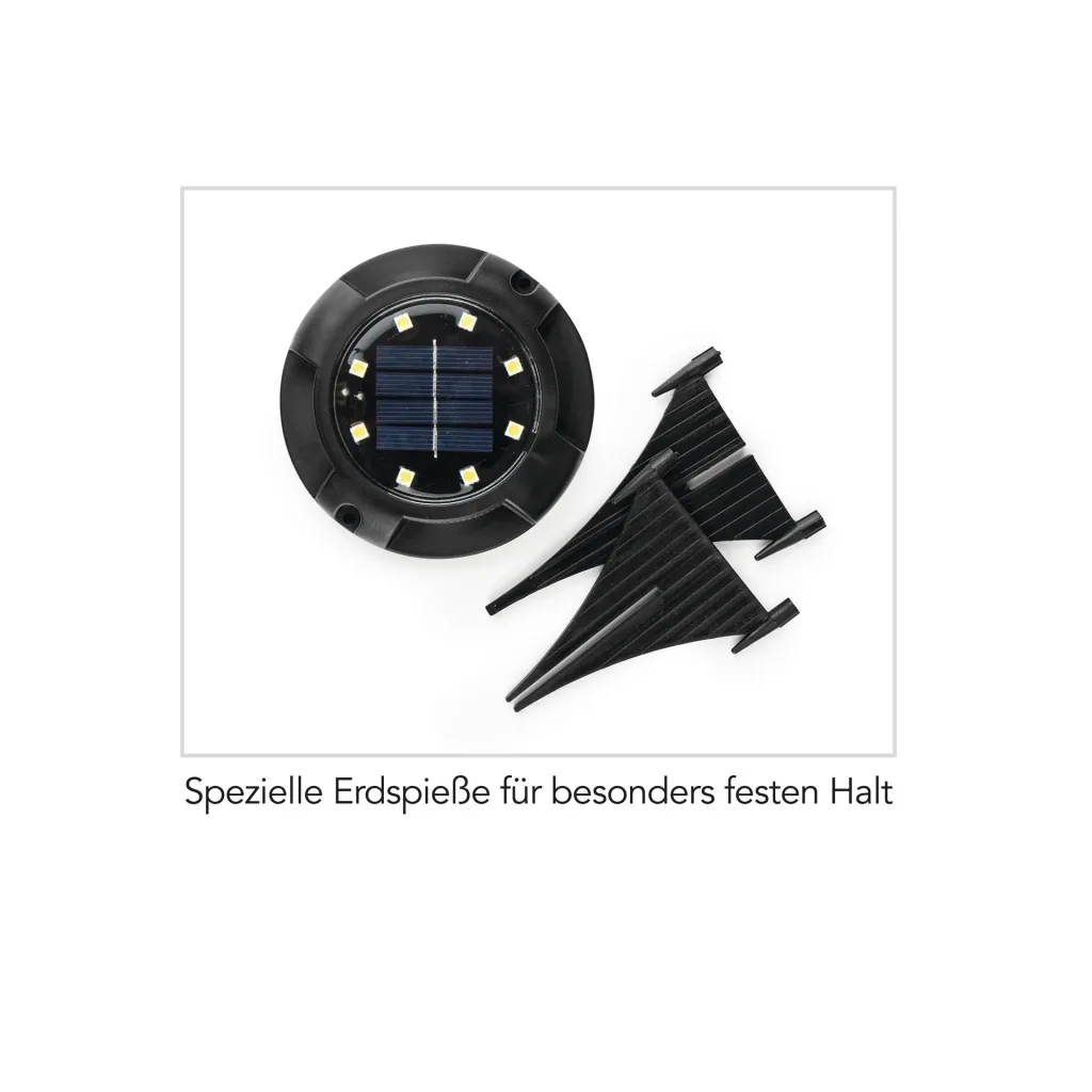 4er Set Solar Bodenleuchte mit Dämmerungssensor