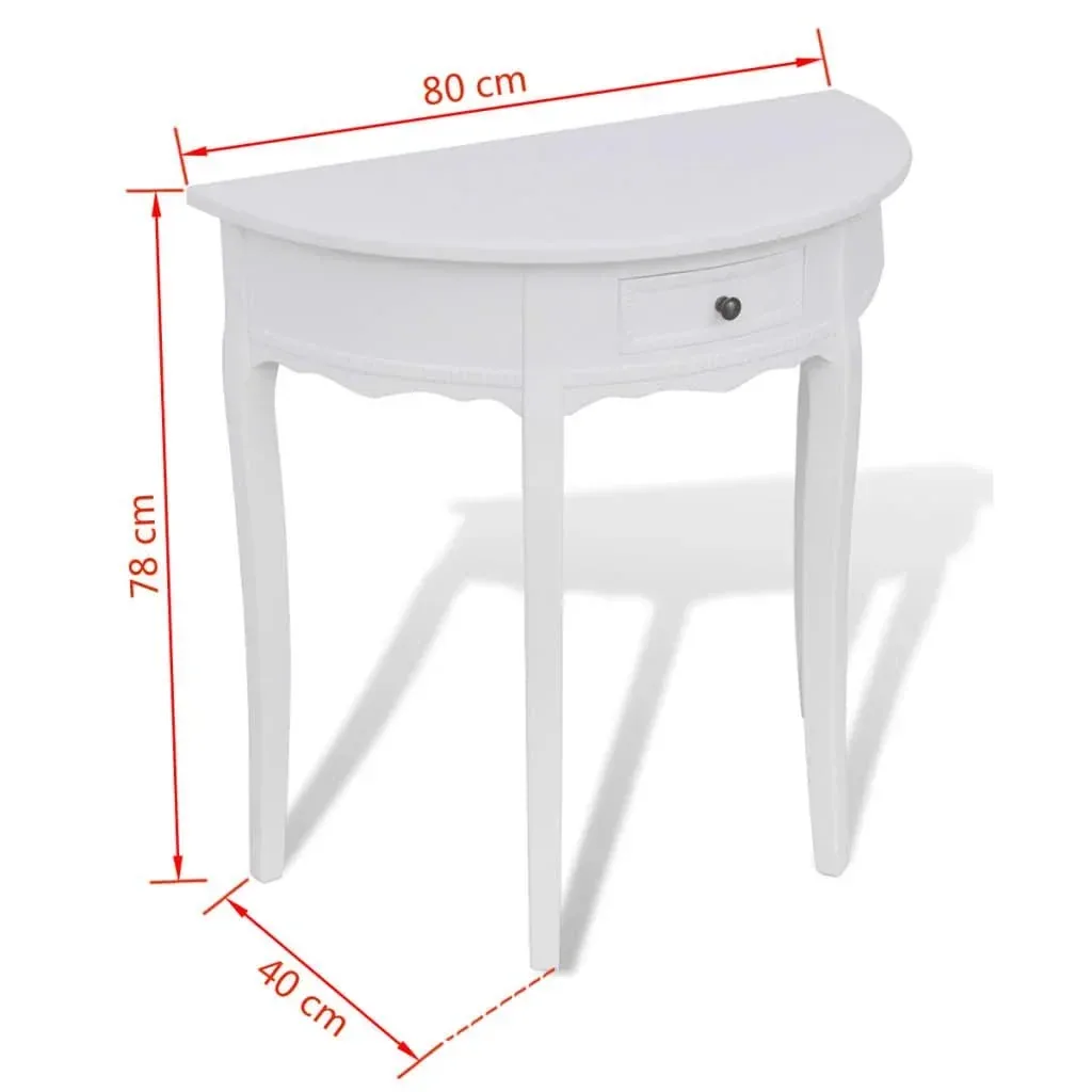 Wandtisch mit Schublade weiß