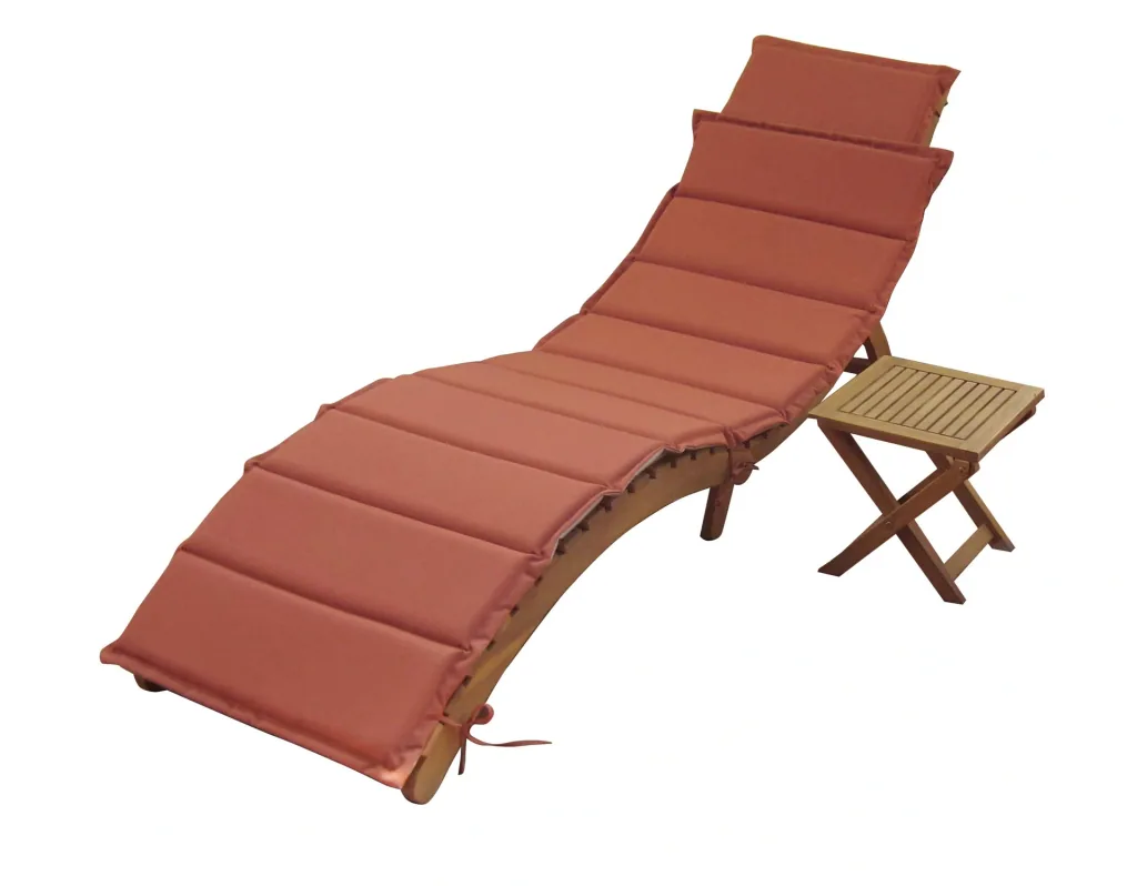 Sonnenliege + Tisch Catania terracotta/taupe