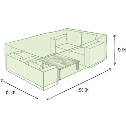 Schutzhülle für Lounge-Set S - 200 x 150 x 75 cm
