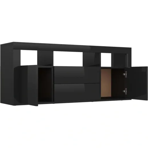 TV-Schrank 120x30x50 cm Spanplatte Hochglanz schwarz