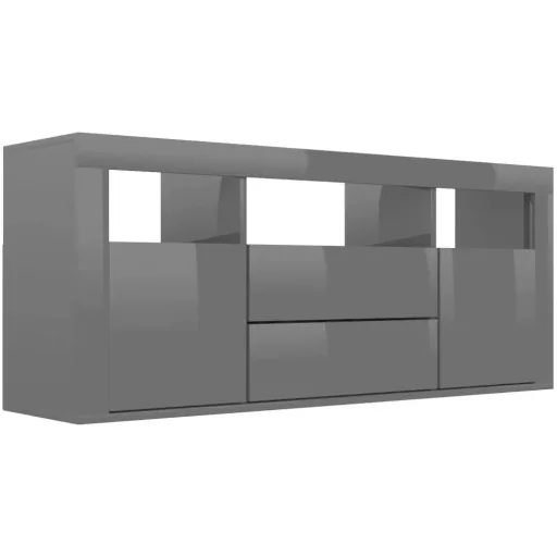 TV-Schrank 120x30x50 cm Spanplatte Hochglanz schwarz