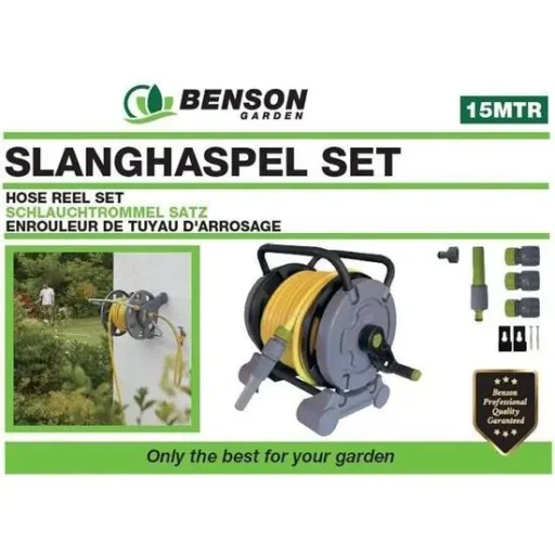 NL Schlauchaufroller-Set - 2-in-1 - 15 Meter Schlauch
