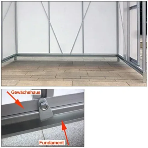Fundament für den Bau eines Gewächshauses 2-3 m2 mit Aluminiumprofilen