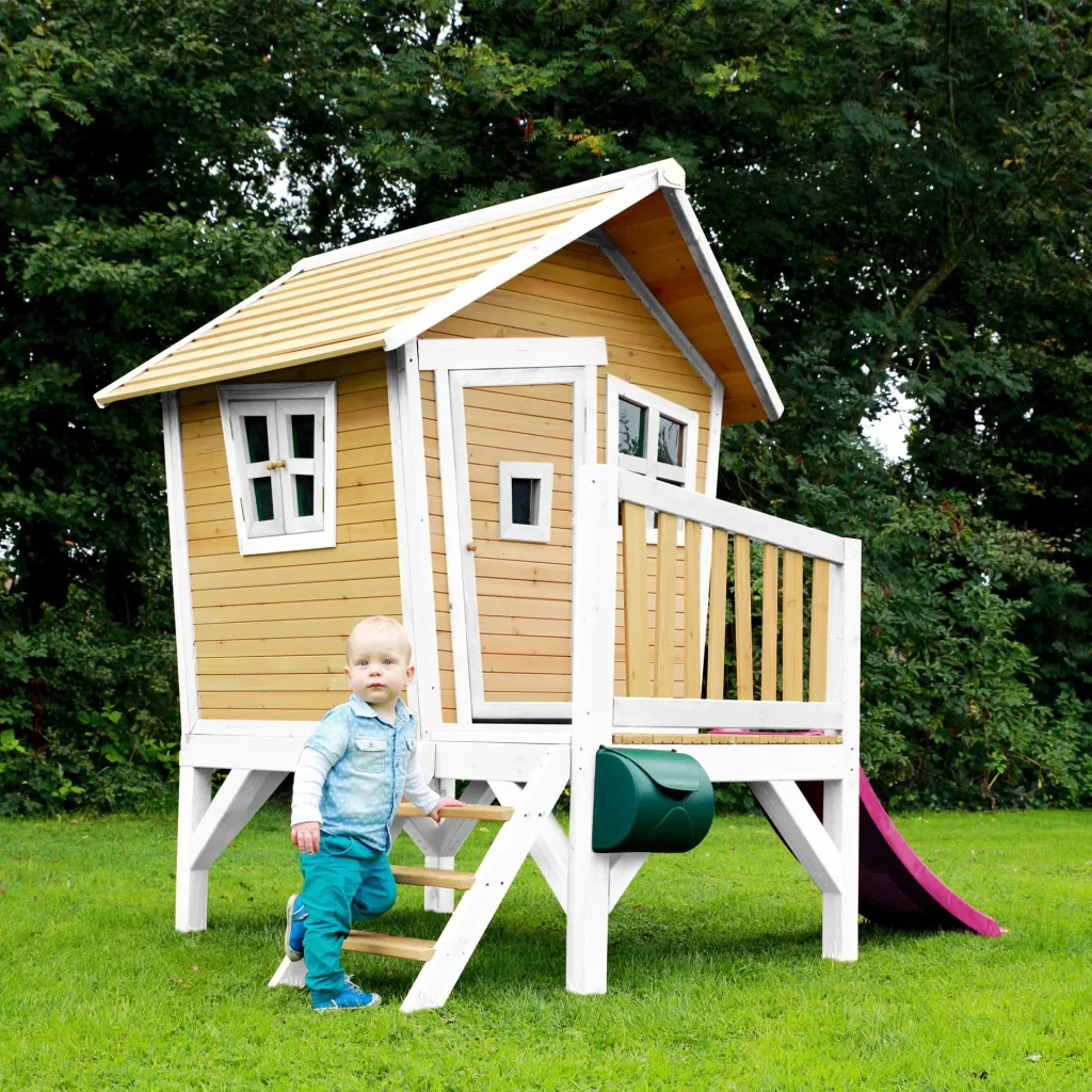 Robin Spielhaus Braun/Weiß - Lila Rutsche