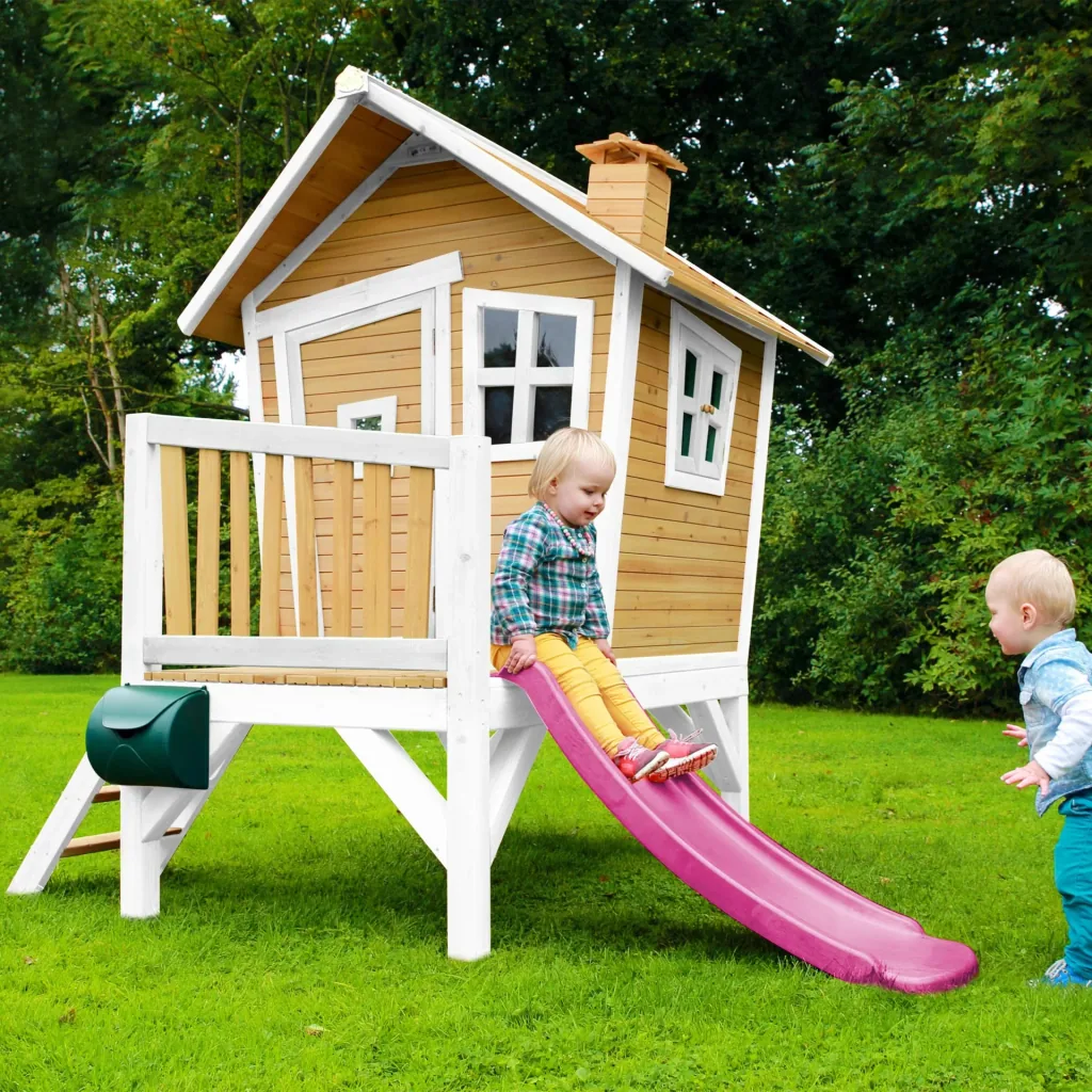 Robin Spielhaus Braun/Weiß - Lila Rutsche